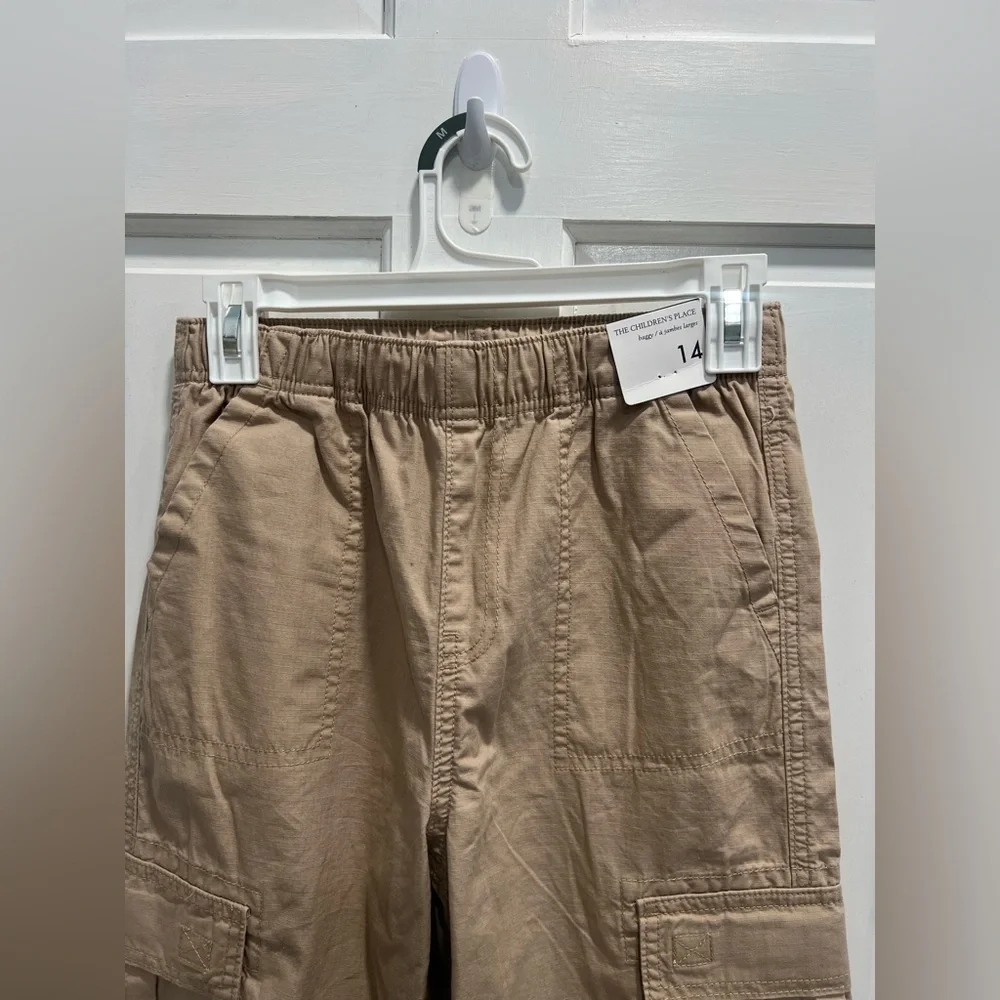 CHILDREN'S PLACE NWT Ripstop Baggy Loose Fit Mid Rise Pull On Cargo Pants Sz 14